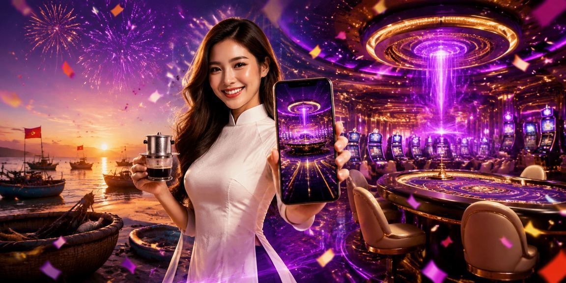 Cảnh biển Mũi Né với sân chơi casino trên điện thoại di động
